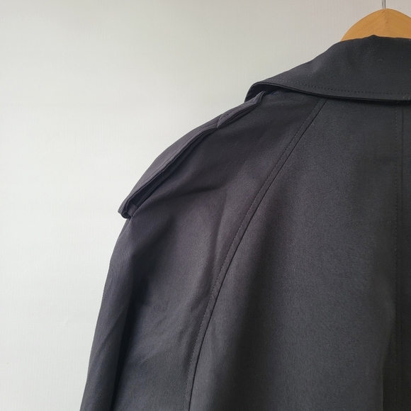 ASOS Jacket Womens 6 Black Waist Length Lightweight Oversized Relaxed Trench - Picture 13 of 16